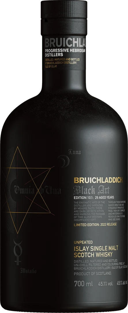 Bruichladdich Single Malt Scotch Black Art Edition 10.1 Unpeated 29 Yr Limited Edition 90.2 750ml