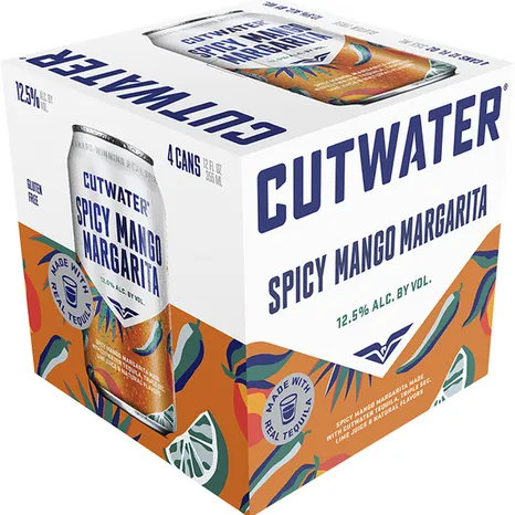 Cutwater Spicy Mango Margarita 4 Pack/355ml