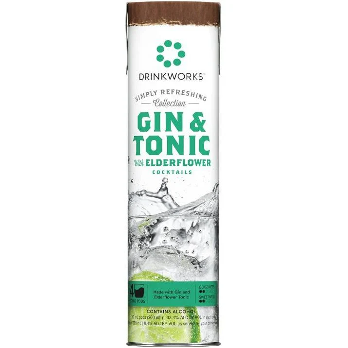 Drinkworks Gin & Tonic Simply Refreshing Collection 4 Pack - 50ml Liquid Pods