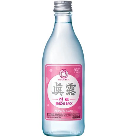 Jinro Is Back Zero Sugar Soju 375ml
