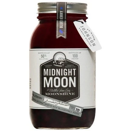 Midnight Moon Junior Johnson Moonshine Blueberry Corn Whiskey 100 Proof 750ml - Image 2