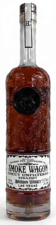 Smoke Wagon Uncut Unfiltered Straight Bourbon Whiskey Clear Bottle 750ml